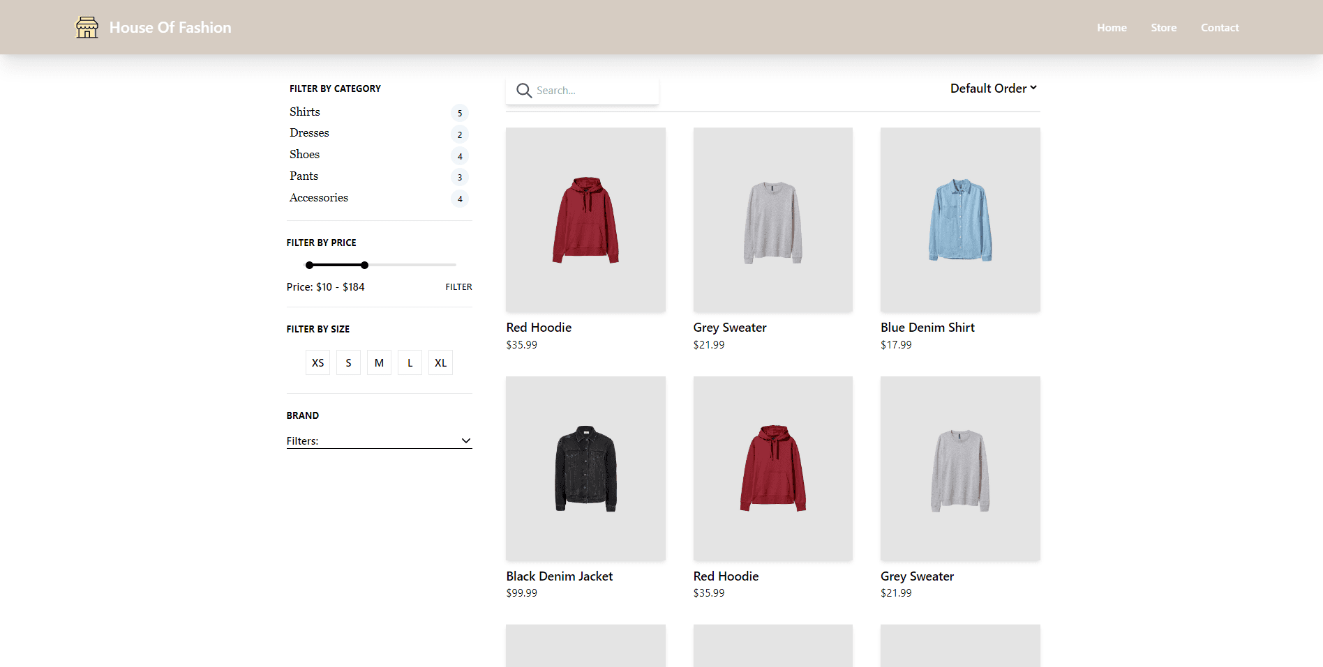 Next.js Clothing Store Website